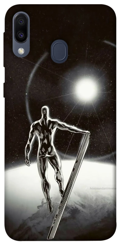 Чехол на Samsung Galaxy M20 Серебряный сёрфер фото 1 из 1