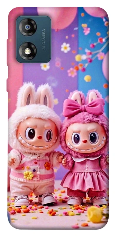 Чохол на Motorola Moto E13 Labubu twins ver.2 фото 1 з 1