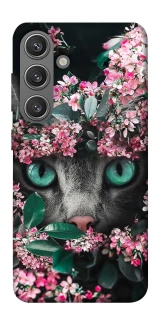 Чохол на Samsung Galaxy S24 Кіт в квітах фото 1 з 1