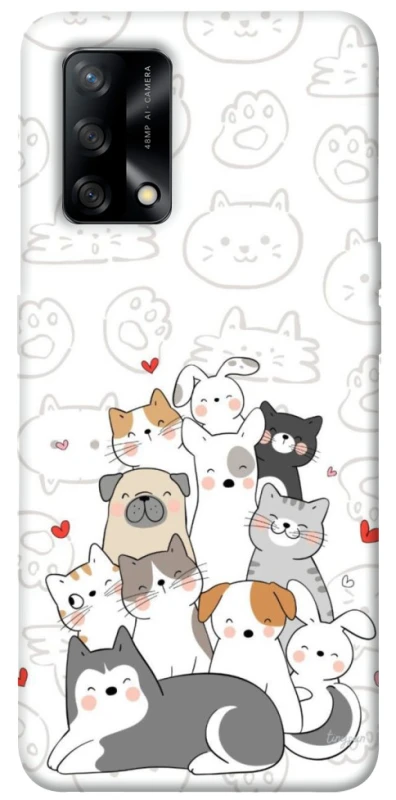 Чохол на Oppo A74 4G Funny Pets фото 1 з 1