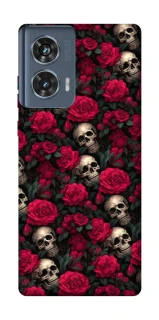 Чехол на Motorola Edge 50 Черепа и розы фото 1 из 1