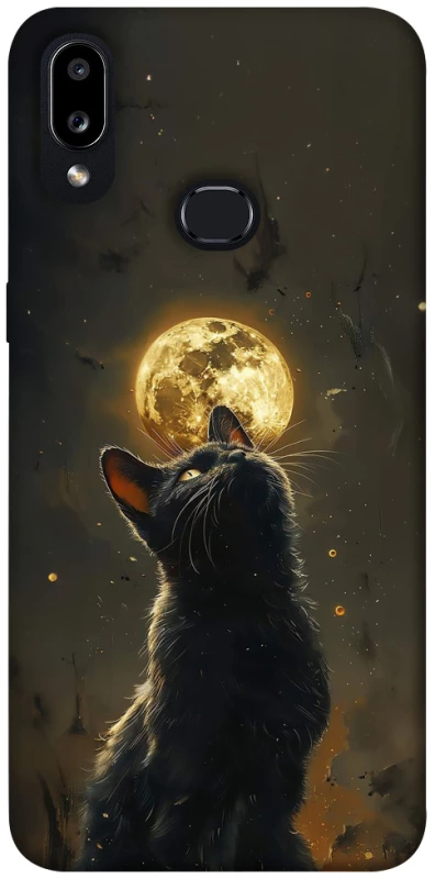 Чехол на Samsung Galaxy A10s Кот под луной v2 фото 1 из 1