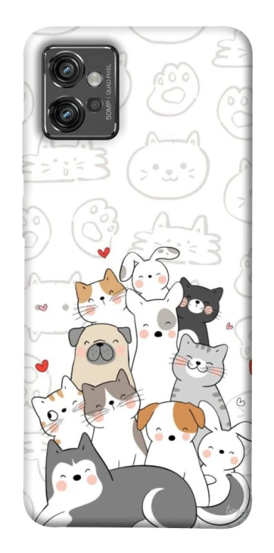 Чехол на Motorola Moto G32 Funny Pets фото 1 из 1