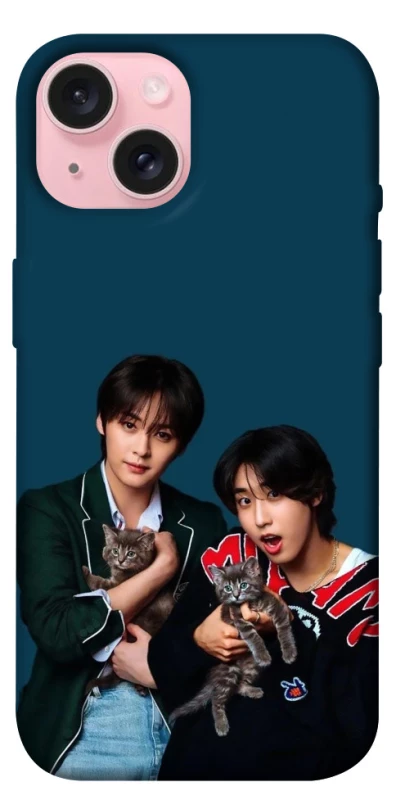 Чехол на Apple iPhone 15 (6.1") Lee Know and Han - Stray Kids фото 1 из 1