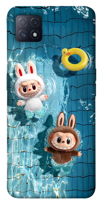 Чохол на Oppo A72 5G / A73 5G Labubu in the pool фото 1 з 1