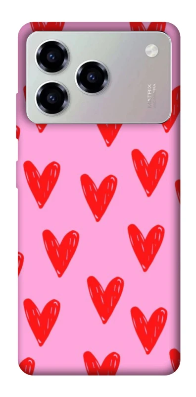 Чехол на ZTE Blade A76 Red hearts 2 фото 1 из 1