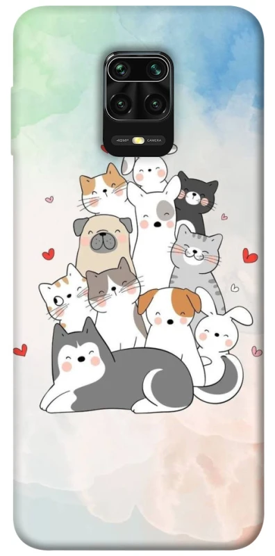 Чехол на Xiaomi Redmi Note 9s / Note 9 Pro / Note 9 Pro Max Funny Pets ver.2 фото 1 из 1