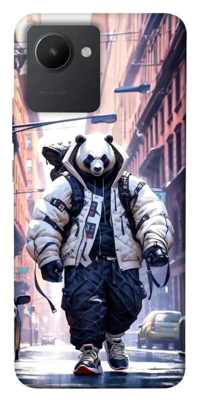 Чехол на Realme C30 Панда курьер фото 1 из 1