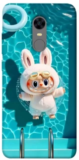 Чехол на Xiaomi Redmi 5 Plus / Redmi Note 5 (Single Camera) Labubu in the pool ver.2 фото 1 из 1