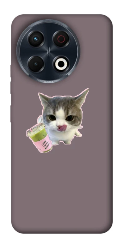 Чехол на TECNO Spark 30 Pro (KL7) cat matcha фото 1 из 1