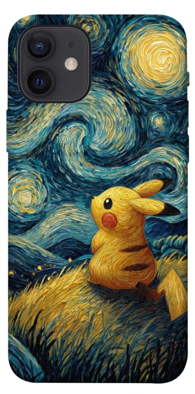 Чохол на Apple iPhone 12 (6.1") Pikachu and Van Gogh фото 1 з 1