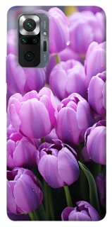 Чехол на Xiaomi Redmi Note 10 Pro Фиолетовые тюльпаны фото 1 из 1