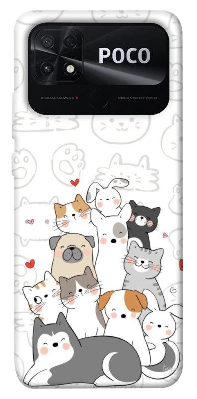 Чехол на Xiaomi Poco C40 Funny Pets фото 1 из 1
