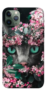 Чехол на Apple iPhone 11 Pro (5.8") Кот в цветах фото 1 из 1