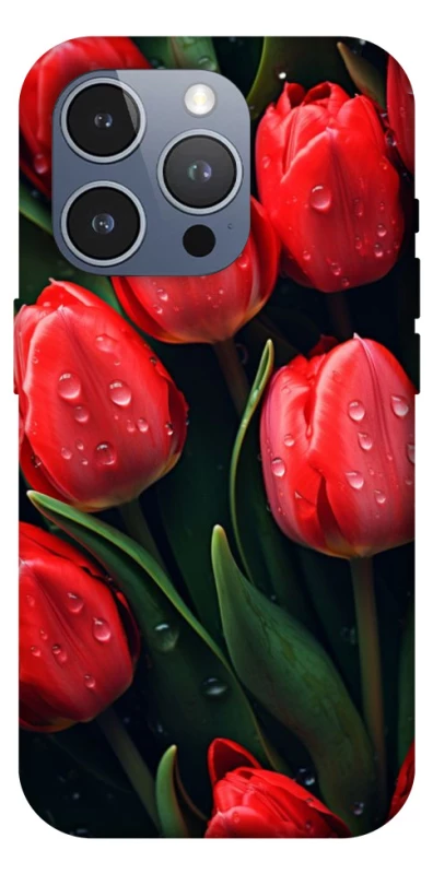 Чохол на Apple iPhone 16 Pro Max Червоні тюльпани фото 1 з 1