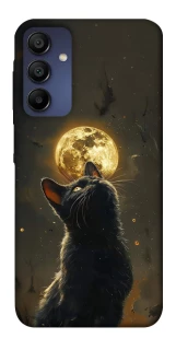 Чохол на Samsung Galaxy A15 4G/5G Кіт під місяцем v2 фото 1 з 1