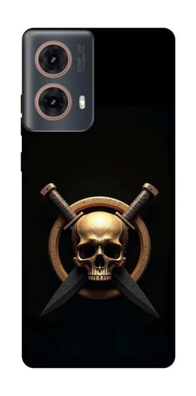 Чохол на Motorola Moto G85 Golden Skull фото 1 з 1