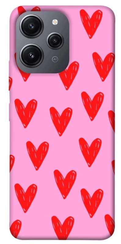 Чохол на Xiaomi Redmi 12 Red hearts 2 фото 1 з 1