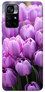 Чехол на Xiaomi Poco M4 Pro 5G Фиолетовые тюльпаны фото 1 из 1