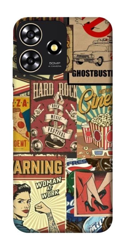 Чехол на ZTE Blade A73 4G Retro collage ver.2 фото 1 из 1