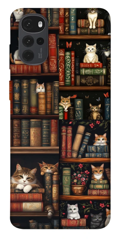Чохол на Motorola Moto G22 Cats & Books фото 1 з 1