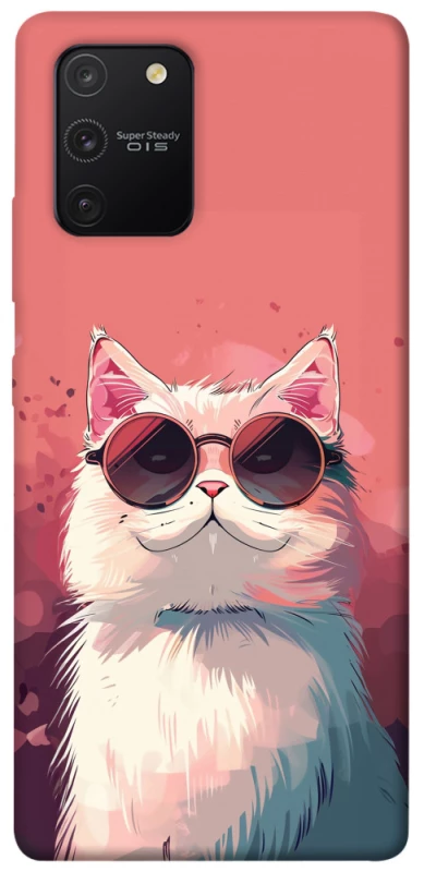 Чехол на Samsung Galaxy S10 Lite Сat with glasses фото 1 из 1