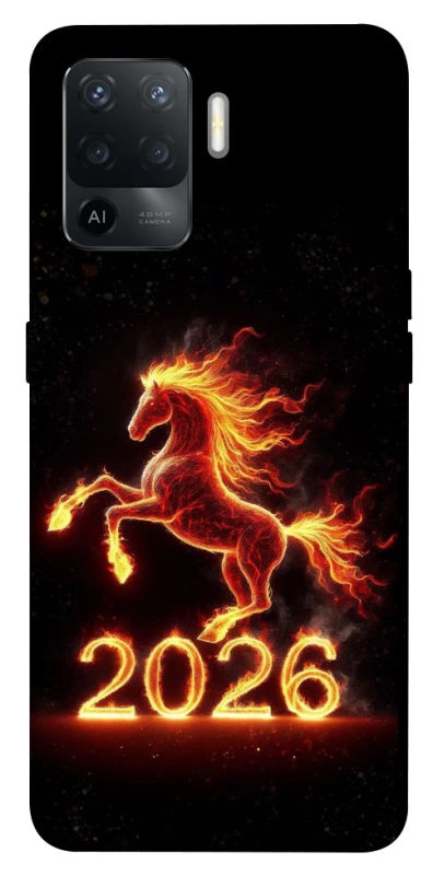 Чохол на Oppo Reno 5 Lite Red Fire Horse ver.1 фото 1 з 1