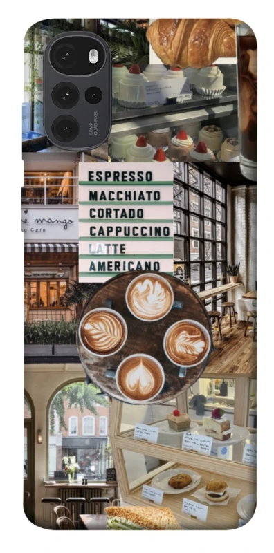 Чохол на Motorola Moto G22 Coffee collage ver.5 фото 1 з 1