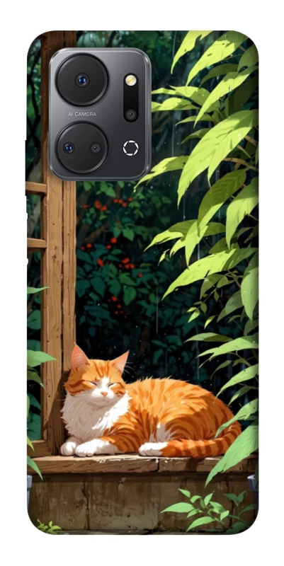 Чехол на Huawei Honor X7a red cat фото 1 из 1