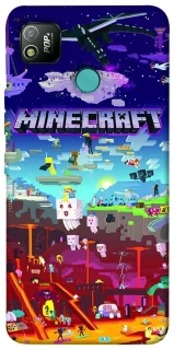 Чехол на TECNO POP 4 Minecraft world фото 1 из 1
