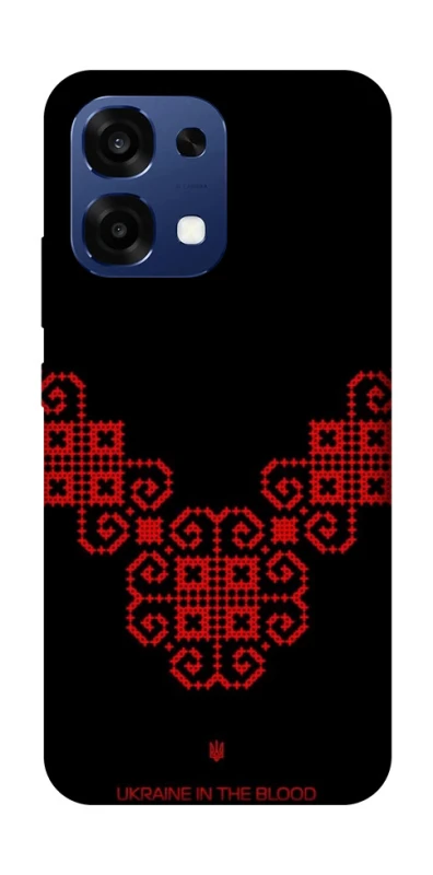 Чохол на Oppo A6 Pro 4G/5G Чорно-червона вишиванка фото 2 з 2