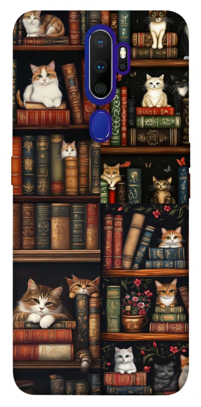 Чохол на Oppo A5 (2020) / Oppo A9 (2020) Cats & Books фото 1 з 1