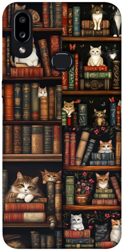 Чехол на Samsung Galaxy A10s Cats & Books фото 1 из 1