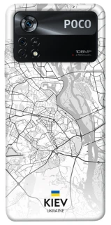 Чехол на Xiaomi Poco X4 Pro 5G Kiev white map фото 1 из 1