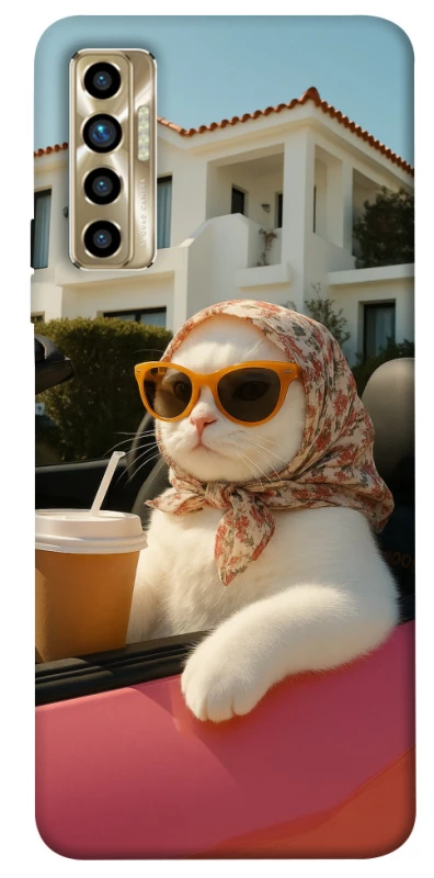 Чехол на TECNO Camon 17P Stylish Cat Cruise фото 1 из 1