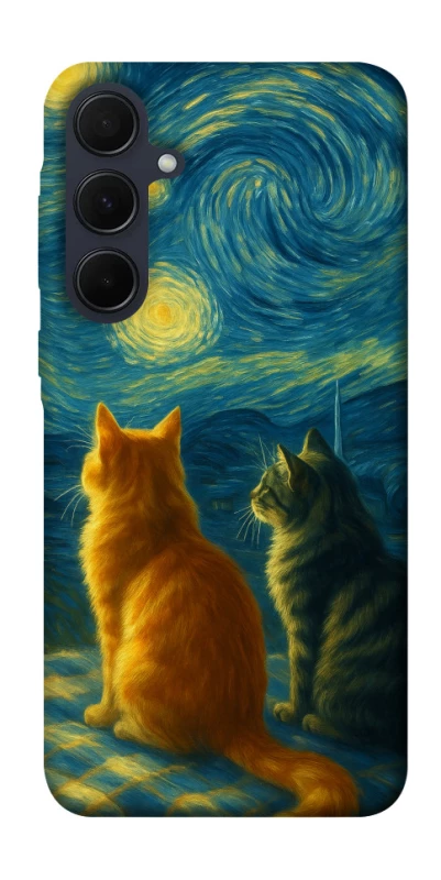 Чохол на Samsung Galaxy A35 Cats under the stars фото 1 з 1