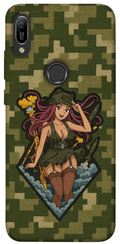 Чохол на Huawei Y6 (2019) Military Waifu фото 1 з 1