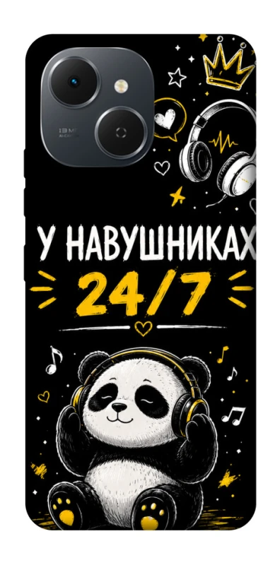 Чехол на TECNO Spark 40C У навушниках 24/7 фото 1 из 1