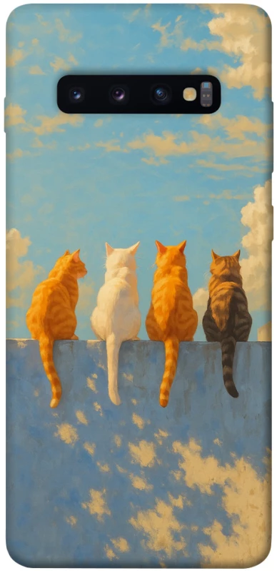 Чохол на Samsung Galaxy S10+ cats on wall фото 1 з 1