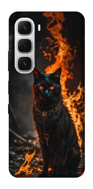 Чохол на Infinix Hot 60i Вогняний кіт фото 1 з 1