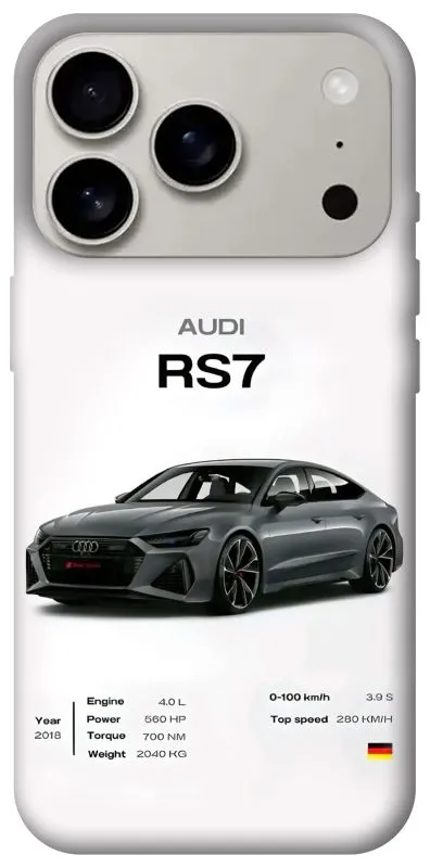 Чохол на Apple iPhone 18 Pro Audi RS7 фото 2 з 2