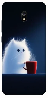 Чехол на Xiaomi Redmi 8a Чехол кот с кофе фото 1 из 1