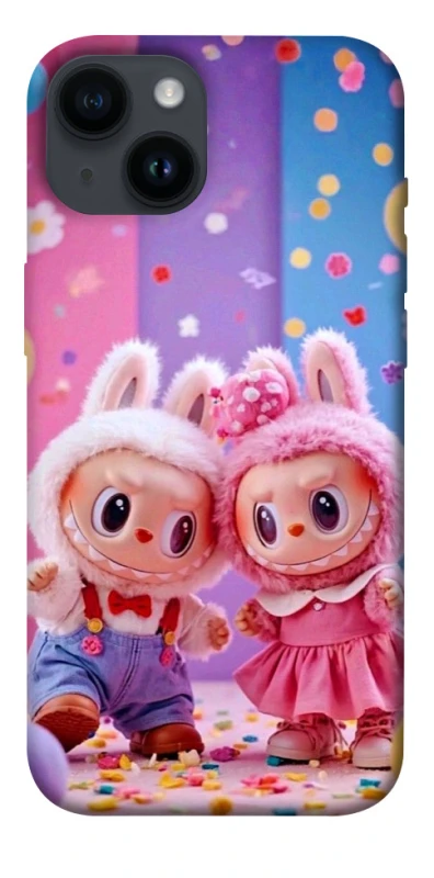 Чохол на Apple iPhone 14 (6.1") Labubu twins ver.3 фото 1 з 1