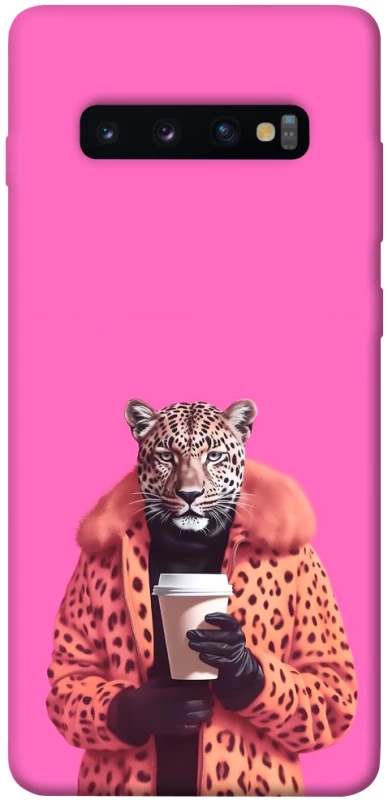 Чехол на Samsung Galaxy S10+ Леопард с кофе фото 1 из 1