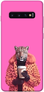 Чехол на Samsung Galaxy S10+ Леопард с кофе фото 1 из 1
