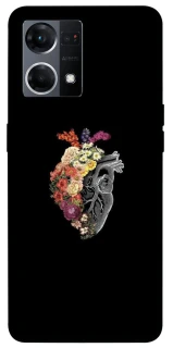 Чехол на Oppo Reno 7 4G Heart with flowers фото 1 из 1