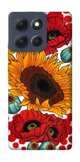 Чохол на Motorola Moto G86 Power Соняшники та маки фото 1 з 1