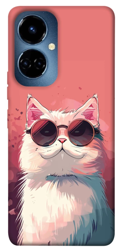 Чехол на TECNO Camon 19 Сat with glasses фото 1 из 1