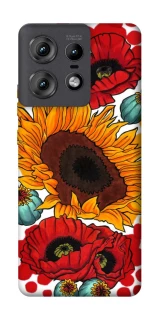 Чохол на Motorola Edge 50 Pro Соняшники та маки фото 1 з 1