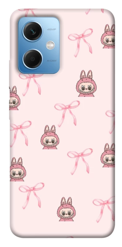 Чехол на Xiaomi Poco X5 5G Pink bows and Labubus фото 1 из 1